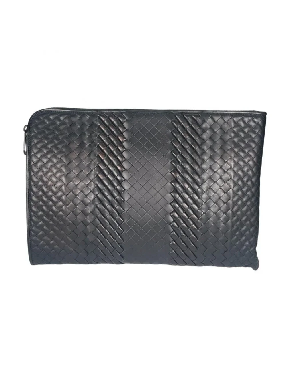 Bottega Veneta Intrecciato Clutch Leather Black